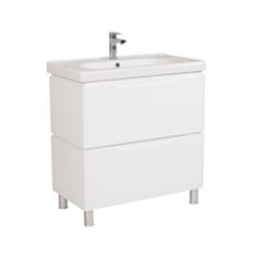 Тумба Aqua Rodos Венеция напольная 80см белая с умывальником - фото