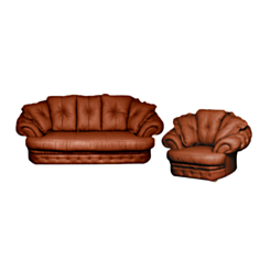 Комплект м'яких меблів Carmen коричневий - фото