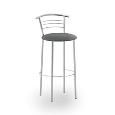 Стілець барний металевий Marco hoker chrome V-28 сірий - фото