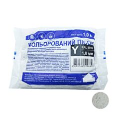 Пісок мармуровий Aura Y 0,5-1,0 мм 9016 білий 1 кг - фото