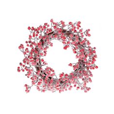 Вінок декоративний з ягодами в снігу БД 758-350 50 см - фото