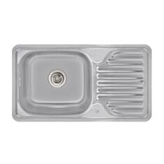 Кухонная мойка Lidz 7642 0,8 мм 76*42 см сатин - фото