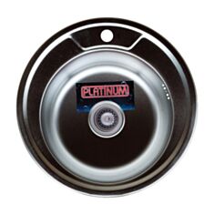 Кухонная мойка Platinum 490 0,8 мм 49*49*18 см декор - фото