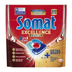Таблетки для посудомийної машини Somat Exellence 5в1 20 шт - фото