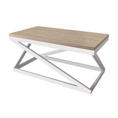 Столик журнальний Метал-Дизайн Лонг Бент 110*60 см вествуд/білий - фото