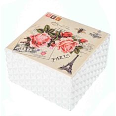 Деревянная шкатулка "Розы Париж" 116TP 16*16*9 см - фото