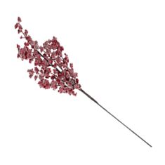 Декоративна новорічна гілка з червоними ягодами з росою БД 734-508 - фото