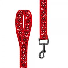 Повідець для собак Barksi Urban Вишиванка Червона 59/8815 XS 152*1 см - фото