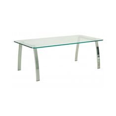 Столик журнальний скляний INCANTO table Duo chrome GL матовий - фото