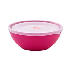Миска с крышкой Алеана 3 л темно-розовая - фото