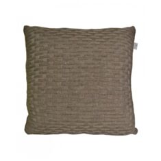 Наволочка вязаная Прованс Шато 45*45 орех - фото