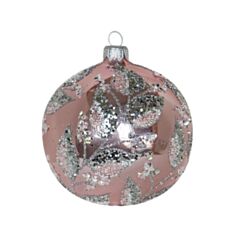 Елочная игрушка стеклянная ручной работы Orbital Д-456 10 см розовый - фото