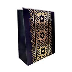 Пакет подарунковий Гулівер Золотий орнамент 281634 23*18*10 см - фото