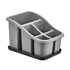 Підставка для столових приборів Dunya Plastik Степ 14011 чорна - фото