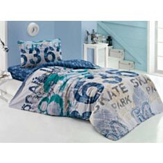 Комплект постільної білизни Cotton Box Girls & Boys Line Ranforce Urban Dark Blue 1,6 - фото