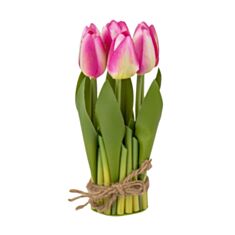 Декоративний букет тюльпанів Elisey 8931-002 19 см рожевий - фото