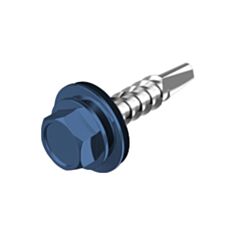 Саморіз з шайбою Metalvis RAL5010 4,8*35 мм 15 шт синій - фото