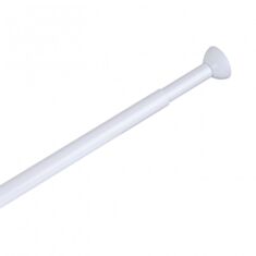 Карниз для шторки в ванной PrimaNova 115-220 см с кольцами белый - фото