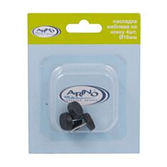 Накладка меблева на ніжки Arino 4 шт 16 мм чорна - фото