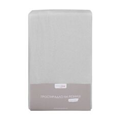 Простирадло махрове Home Line 155244 з гумкою 160*200 см світло-сіре - фото