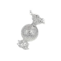 Елочная игрушка стеклянная BonaDi Конфетка 115-009 8,5 см серебро - фото