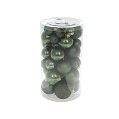 Набор елочных шаров BonaDi 147-798 40 шт зеленая хвоя - фото