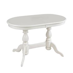 Стіл овальний розкладний Аскалон Палермо 75*125 см білий - фото