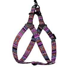 Шлея для собак BronzeDog Urban Етнічна 71/1384/Т М 45-56 см фіолетова - фото