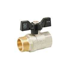 Кран кульовий Ital 1" ВЗ чорний метелик - фото