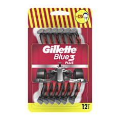 Бритва одноразовая Gillette Blue 3 Red Plus 3 лезвия 12 шт - фото