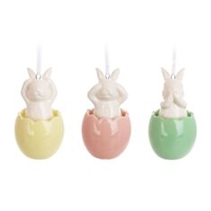 Подвесной декор BonaDi Кролик в яйце 727-577 3 дизайна - фото