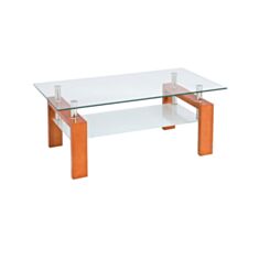 Столик журнальний скляний Lisa II венге - фото