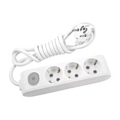 Удлинитель Panasonic X-Tendia 3 гнезда 2 м с заземлением и выключателем серый - фото