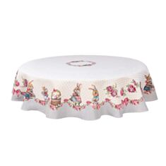 Скатертина гобеленова Limaso ROUND1292GR-180D Пасхальні мотиви 180 см - фото