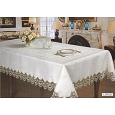 Скатертина Arya Lotus з гіпюром 160*220 - фото