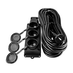 Удлинитель Violux 933072 3 гнезда 7 м без заземления черный - фото