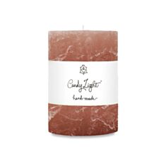 Свеча цилиндр Candy Light С07*10/1-7.1 розовато-коричневая - фото
