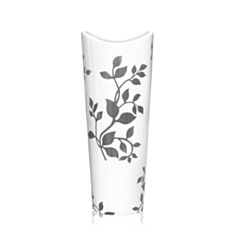 Ваза біла з сірим листям ETERNA 2103 13*13*32 см - фото