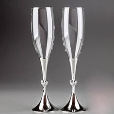 Весільні келихи "Два серця" 009GT - фото