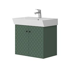 Тумба Ювента Tessera Tsr-60 с умывальником Orion 60 см изумрудно-зеленая  - фото