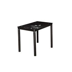 Стол обеденный стеклянный Damar 100*60 чёрный - фото