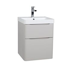 Тумба Aqua Rodos Amerina консольный кашемир с умывальником Deep 50 см - фото