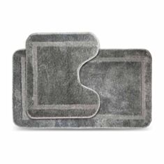 Набір килимків для ванної та туалету Dariana Standard срібний - фото