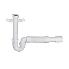 Сифон для кухонної мийки McAlpine HC7-CCFL 11/2х50 мм з гофротрубою - фото