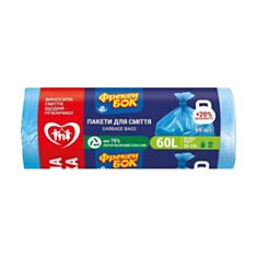 Пакети для сміття Фрекен Бок 60*80 см синій 60 л 40 шт - фото