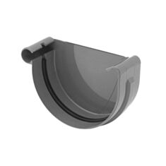 Заглушка ринви Bryza 62-094 125 мм ліва графіт - фото