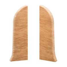 Комплект заглушек для плинтуса ТИС 0030-ПЛГЗК дуб степной 2 шт - фото