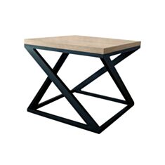 Столик журнальний Метал-Дизайн Бент 60*60 см вествуд/чорний - фото