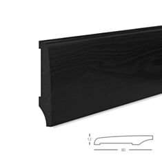 Плинтус MARCO decor SPC 8012-281 черное дерево 80*2900 мм - фото
