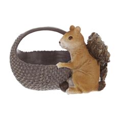 Статуэтка декоративная BonaDi Белка с корзиной 218-285 19,5 см - фото